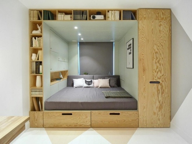 Как отделить кровать в однокомнатной квартире