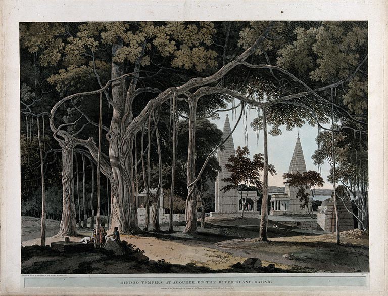Banyan_tree_with_Hindu_temples-Thomas_Daniell,_1796