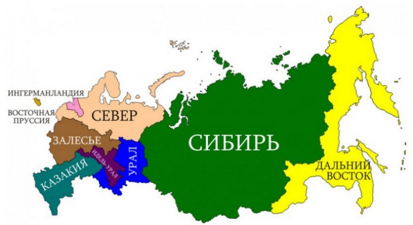 Сибирь на карте России