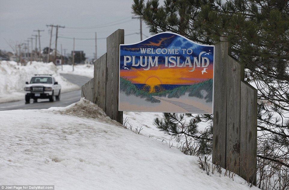 Idyllic: Residents say Plum Island is a paradise for much of the year but this winter has brought unprecedented levels of snow