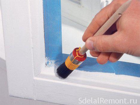 Покрасить пластиковые окна