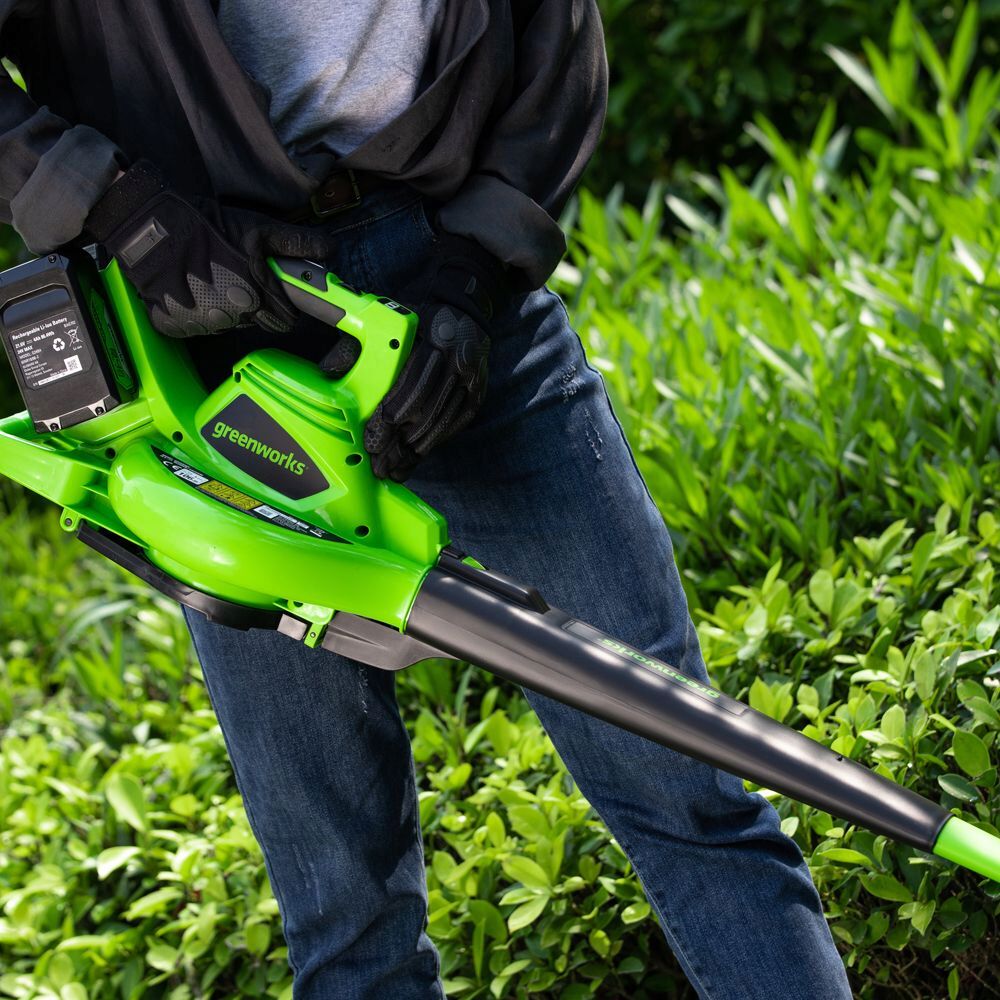 Greenworks GWGD24X2BV  Cordless Leaf Blower Vacuum 48v (2 x 24v) - Bare Tool from Mower Magic