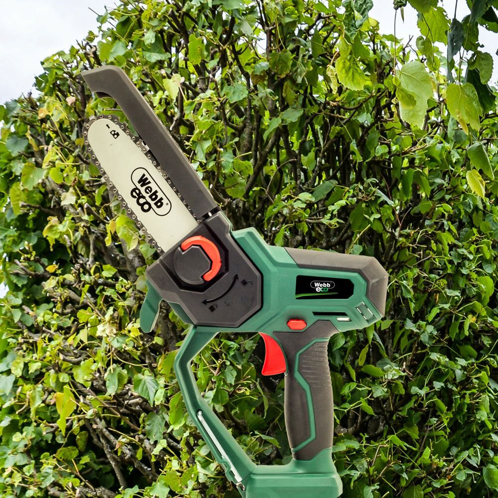 Webb Eco WEV20EXTPSB2 20v Cordless Mini Pruning Saw with Extension Pole (inc 2Ah Battery & Charger)