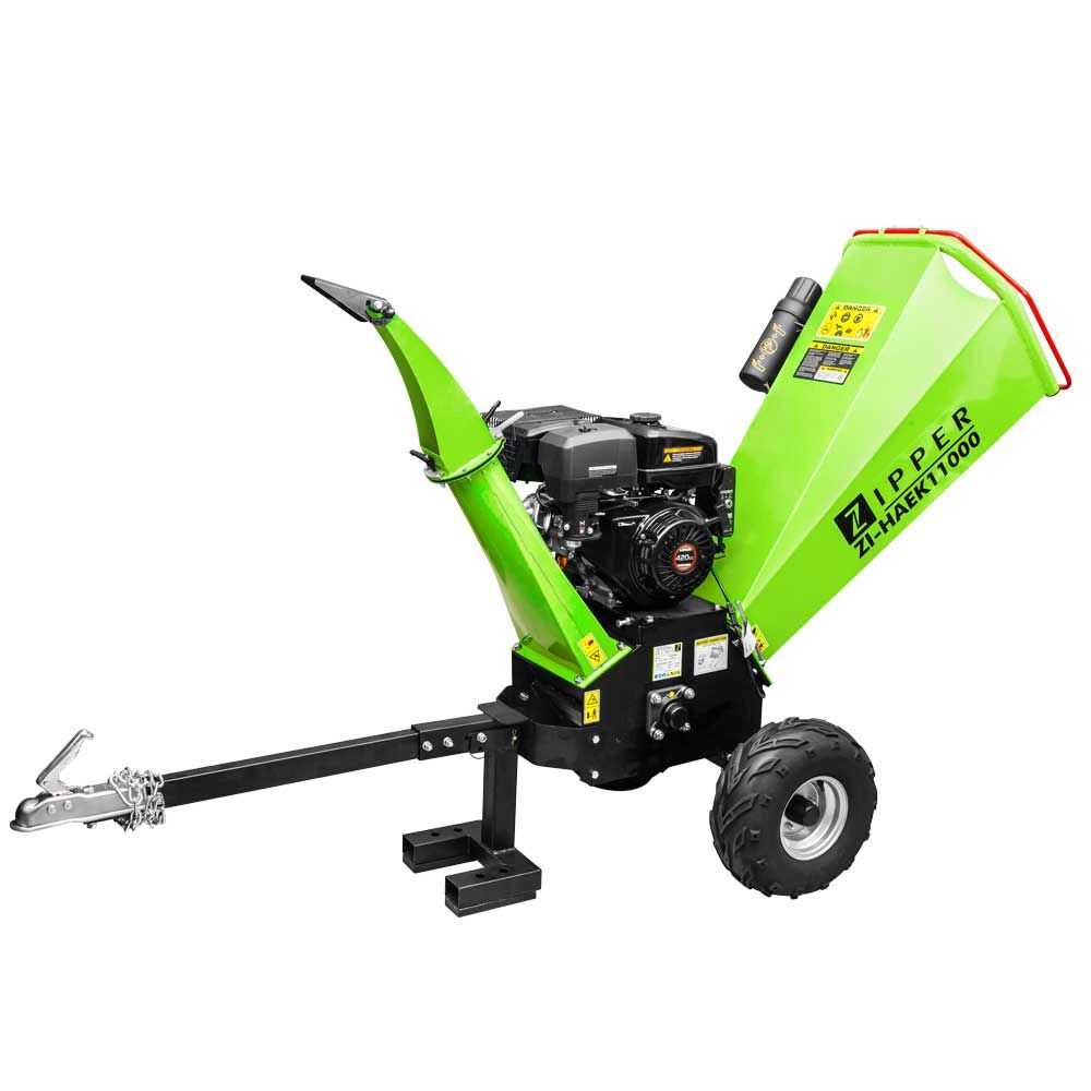 Zipper Towable Petrol Chipper Shredder 120mm branch diam - 420cc