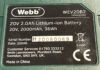 Webb Battery 20v 2.0Ah WEV20B2 Thumbnail 3