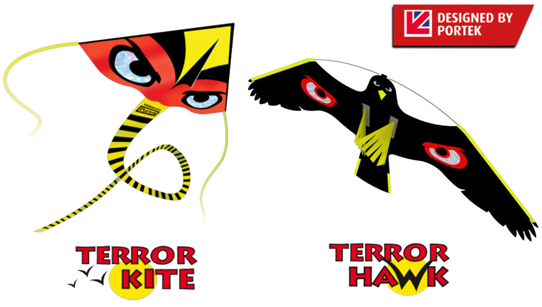 Portek Terror Kite + Terror Hawk Bird Scarer Kit