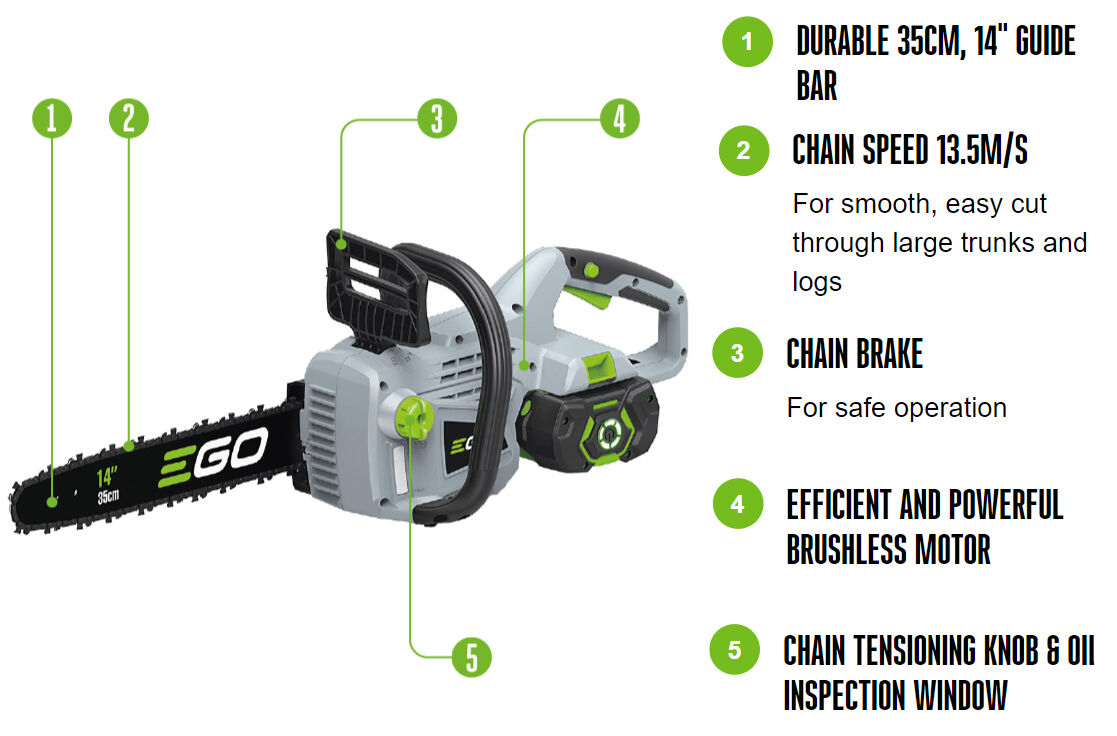 EGO CS1401E Premium Cordless Chainsaw KIT 35cm / 56v from Mower Magic