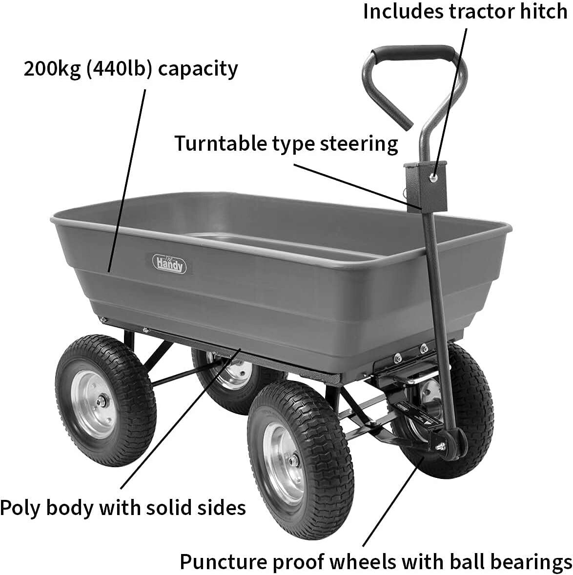 Handy Garden Tipping Utility Cart Trailer THPDC from Mower Magic