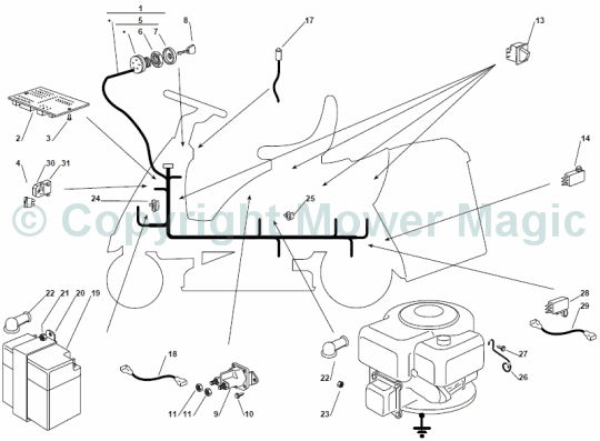 Electrical Parts - Mountfield 2009 - 2011 1228 Hydro 2T1524483 / UM9