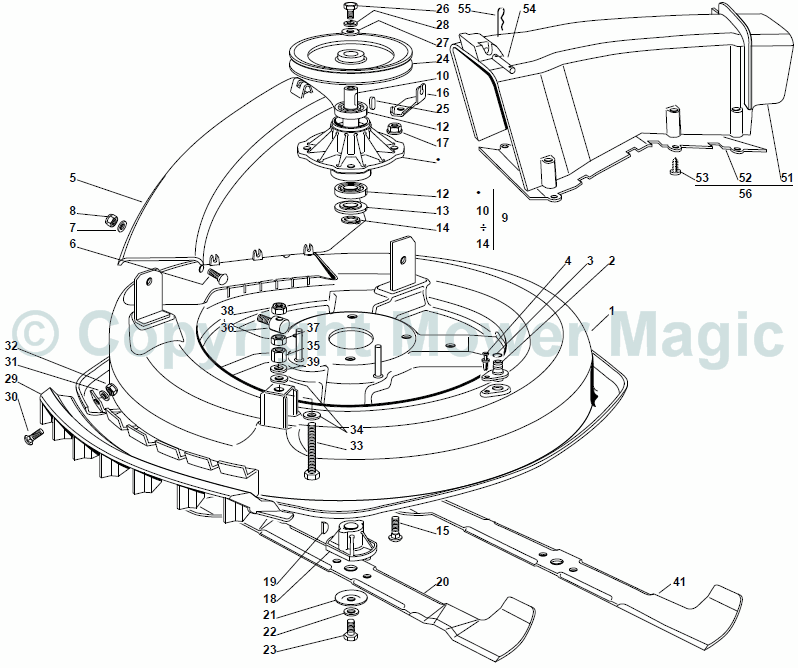 Cutting Plate (2) - Mountfield (2009 - 2011) 1228 Hydro 2T1524483/UM9