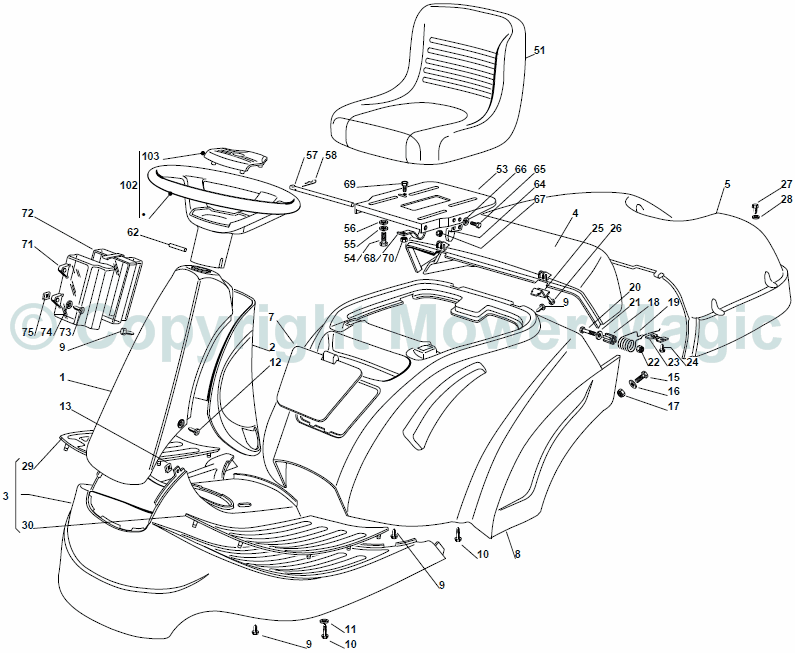 Body - Mountfield (2009 - 2010) 1228 Manual 2T1124483/UM9