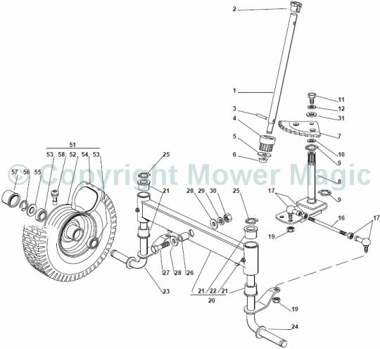 Steering - Mountfield (2009 - 2010) 1228 Manual 2T1124483/UM9