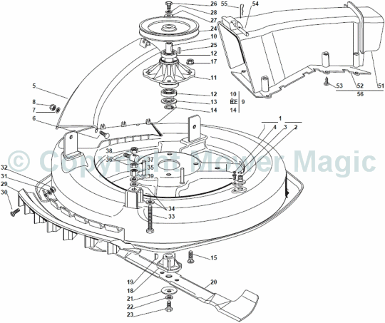 Cutting Plate (2) - Mountfield (2009 - 2010) 1228 Manual 2T1124483/UM9