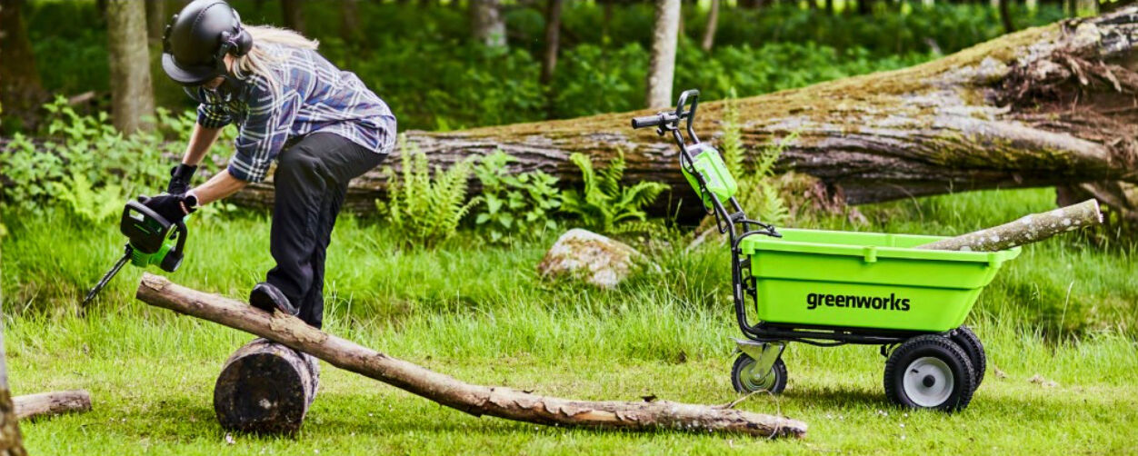 Greenworks G40GC Cordless Battery Power Garden Barrow 40v (Bare Tool) from Mower Magic