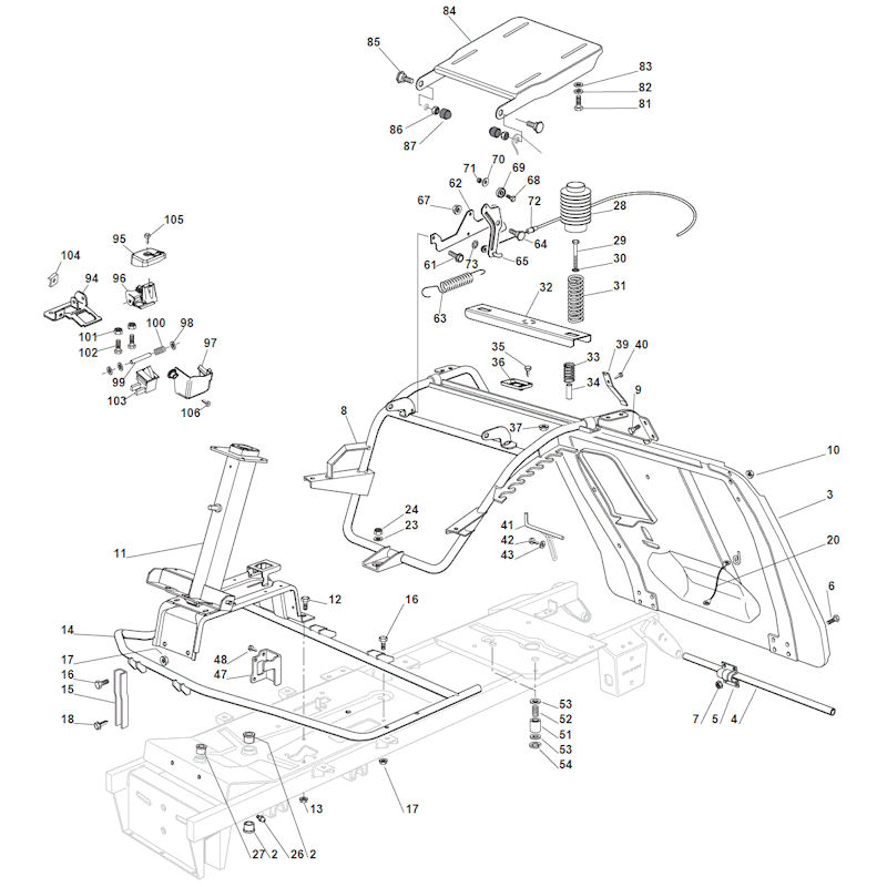 Mountfield 1328H 2T0210483/M15 Chassis Frame Spares