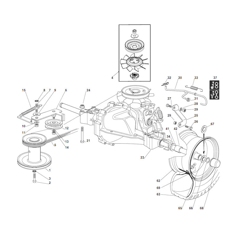 Mountfield 1328H 2T0210483/M15 Transmission Spares