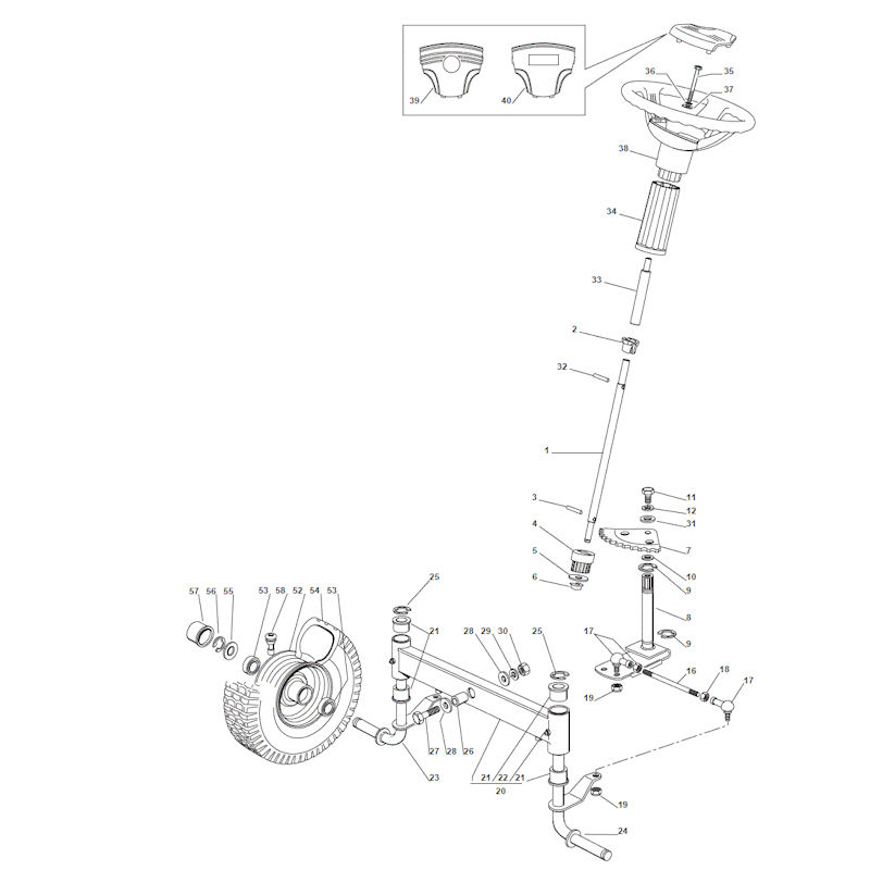 Mountfield 1328H 2T0210483/M15 Steering Spares