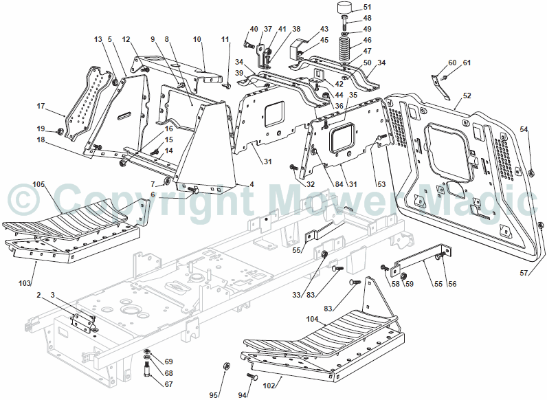 Chassis - Mountfield (2010) 2T0320283/M10, 2T0320483/M10 1436 Manual