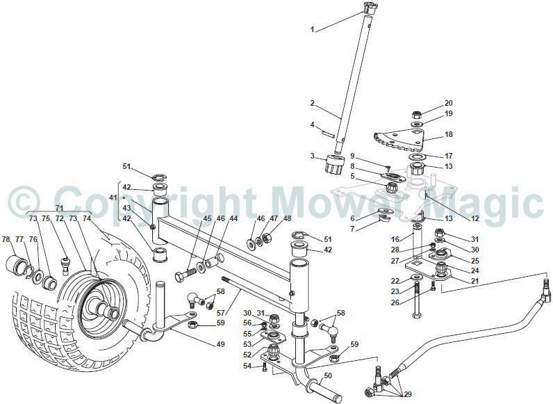 Steering - Mountfield (2010) 2T0320283/M10, 2T0320483/M10 1436 Manual