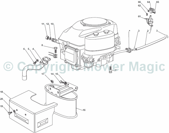 Engine B&S 12.5 - 13.5 - 14 - 14.5 - 16HP - Mountfield (2010) 2T0320283/M10, 2T0320483/M10 1436 Manual