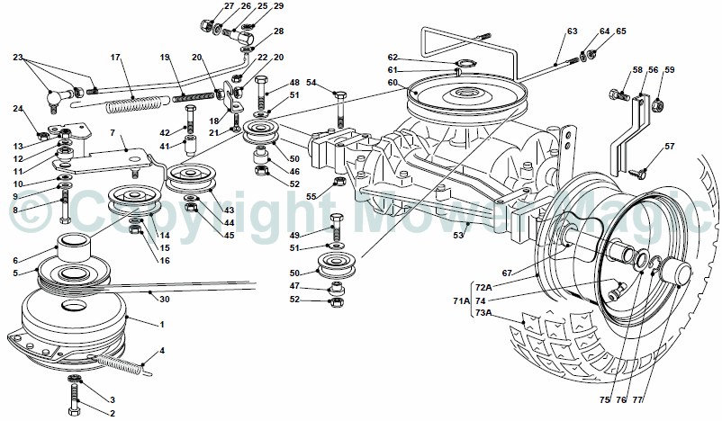 Transmission - Mountfield (2010) 2T0320283/M10, 2T0320483/M10 1436 Manual