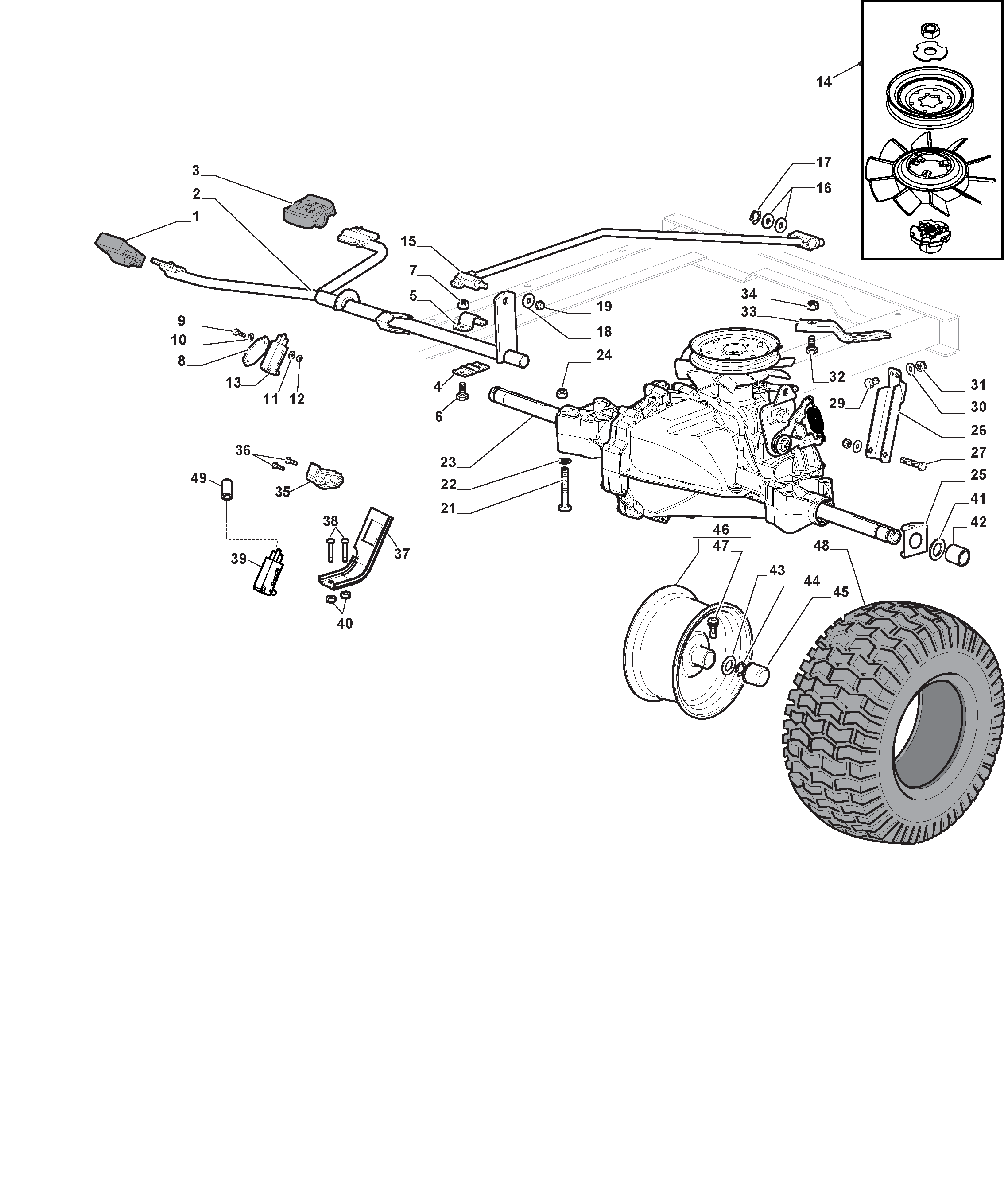 Mountfield 1530H 2T2120483/M15 Transmission Spares