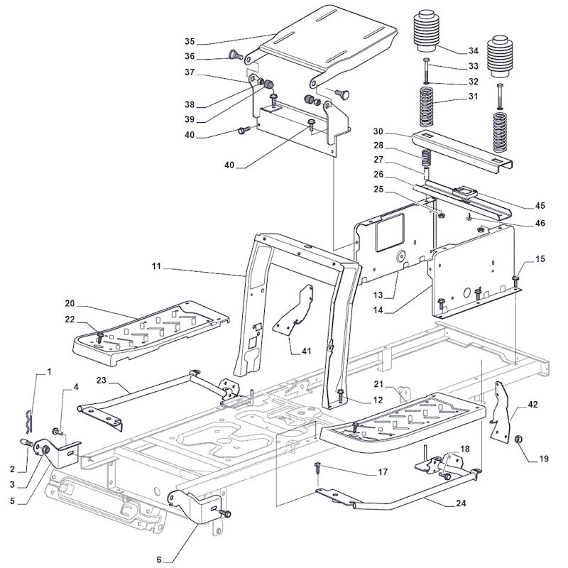 Mountfield 1530M 2T2020483/M15 Chassis Spares