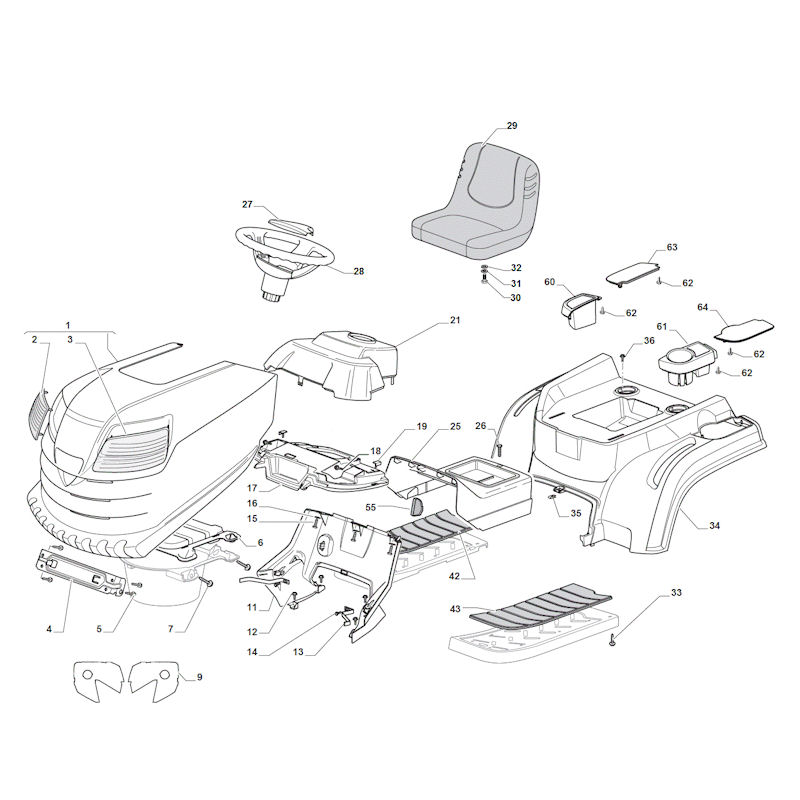 Mountfield 1530M 2T2020483/M15 Bodywork Spares