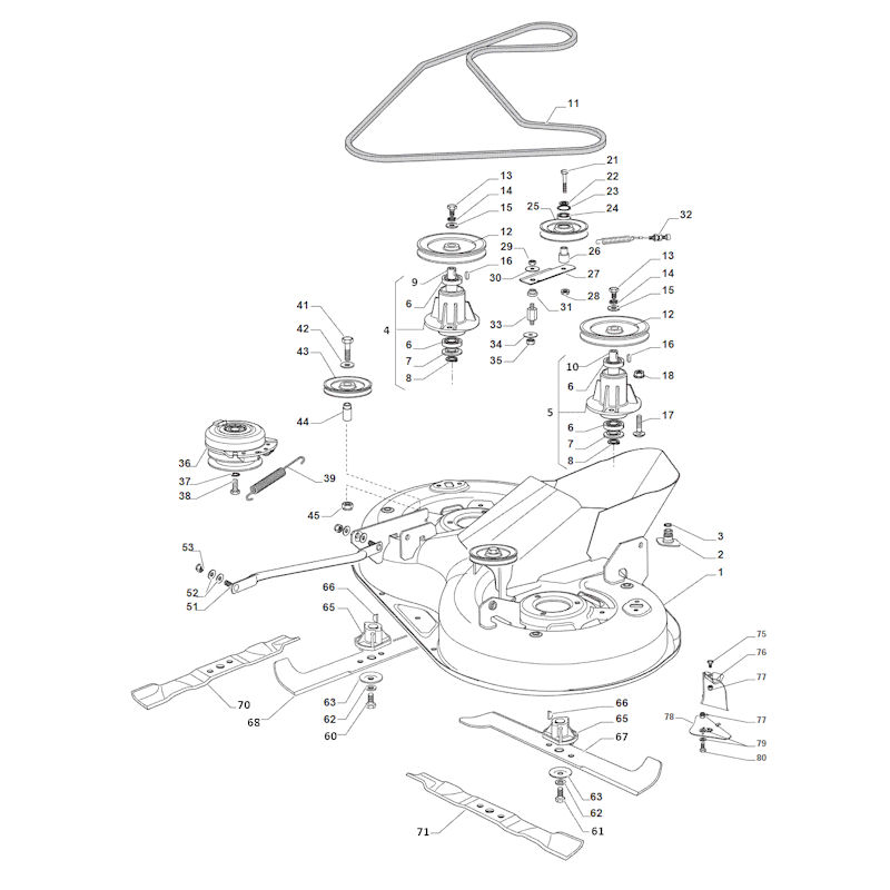 Mountfield 1530M 2T2020483/M15 Cutter Deck Spares