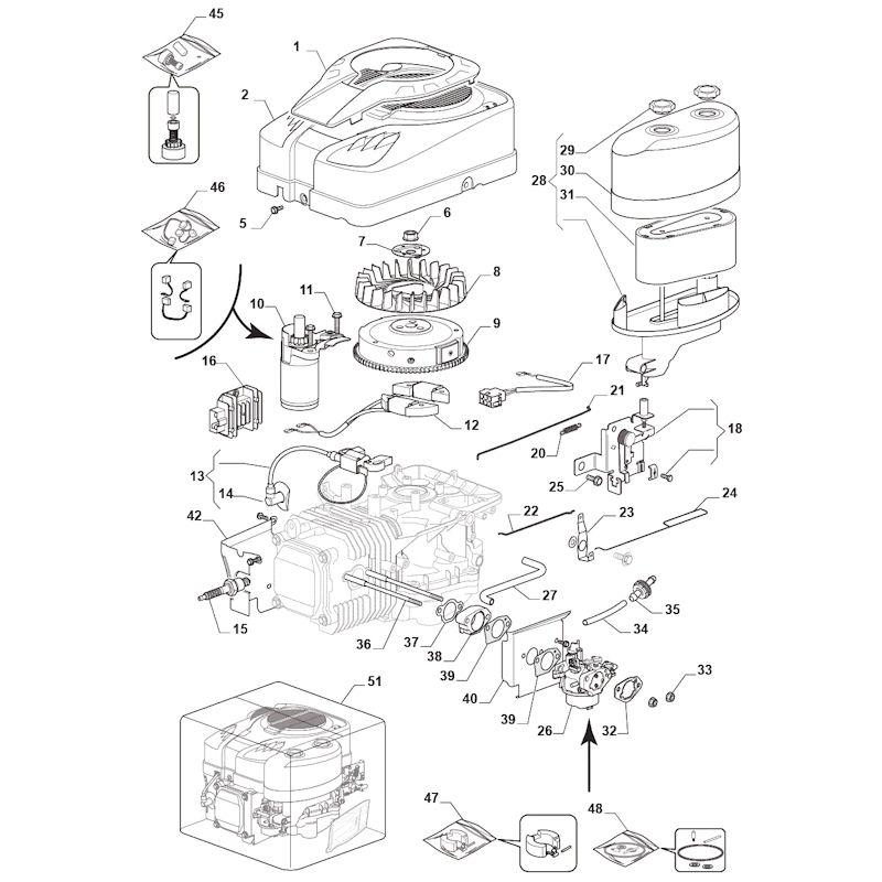 Mountfield 1538M 2T2520483/M16 Engine Spares - 1