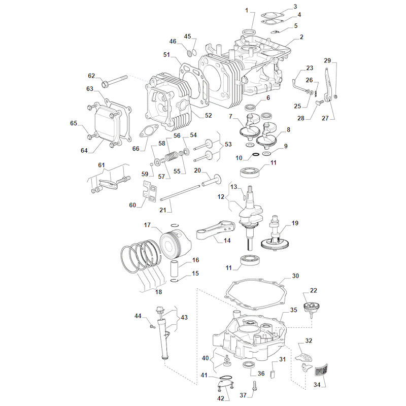 Mountfield 1538M 2T2520483/M16 Engine Spares - 2