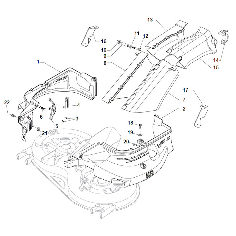 Mountfield 1538M 2T2520483/M16 Deck Cover Spares