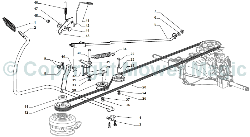 Brake and Gearbox Controls - Mountfield (2010) 1538 Hydro SD 2T0620483/M10