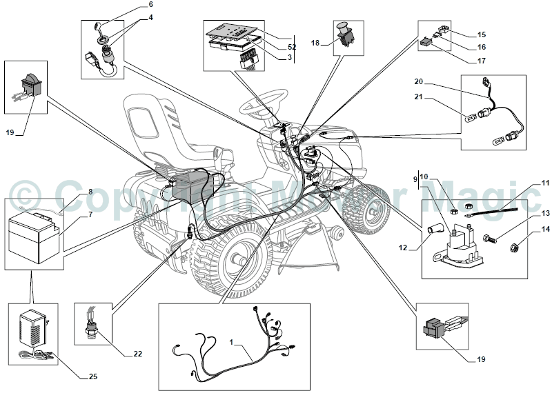 Electrical Parts - Mountfield (2009 - 2010) 1538 SD 2T3244483/UM9