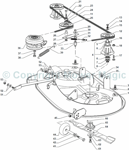 Cutting Plate - Mountfield (2009 - 2010) 1538 SD 2T3244483/UM9