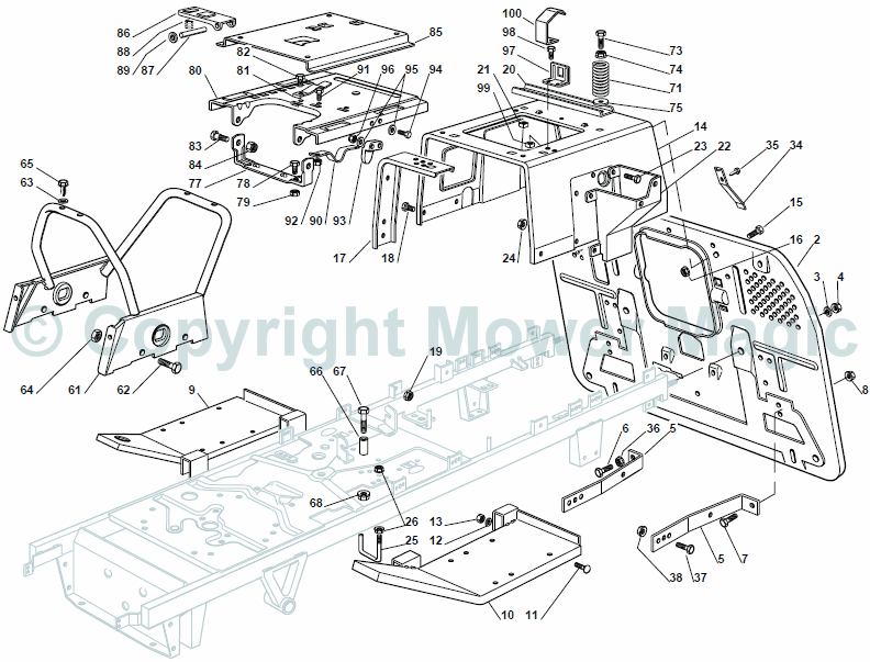 Chassis - Mountfield (2009 - 2010) 1540H 2T5544483 / 1640H 2T0930483/M10 / 1840H 2T566483 / 2040H 2T5672483 Chassis - Mountfield (2009 - 2010) 1540H 2T5544483 / 1640H 2T0930483/M10 / 1840H 2T566483 / 2040H 2T5672483