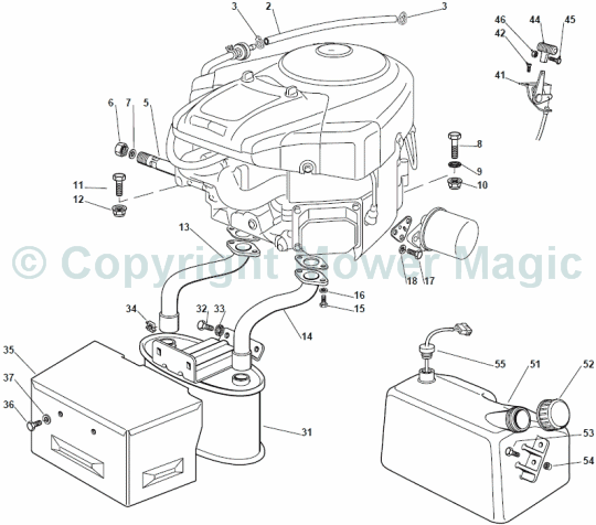 Engine B&S 20 - 22 - 24HP - Mountfield (2009 - 10) 1540H 2T5544483/1640H 2T0930483/M10/1840H 2T566483/2040H 2T5672483 Engine B&S 20 - 22 - 24HP - Mountfield (2009 - 10) 1540H 2T5544483/1640H 2T0930483/M10/1840H 2T566483/2040H 2T5672483