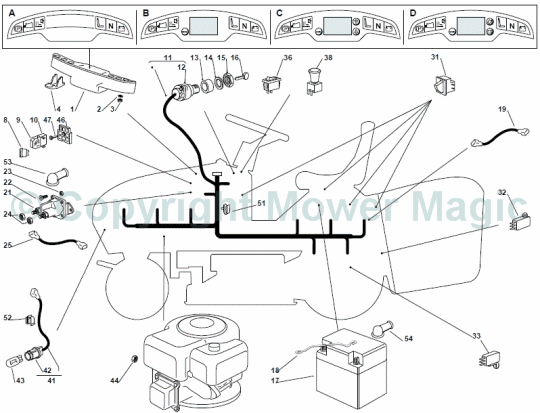 Electrical Parts Mountfield (2010) 1540M 2T5144483/UM9 /1640M 2T0730483/M10