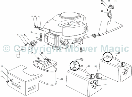 Engine GGP 13.5 - 14 - 14.5 - 16HP