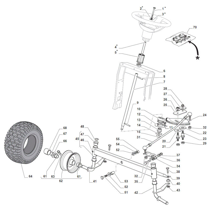 Mountfield 1534H-SD 2T1210483/M16 Steering Spares