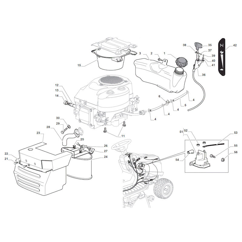 Mountfield 1534H-SD 2T1210483/M16 Engine (GGP) Spares