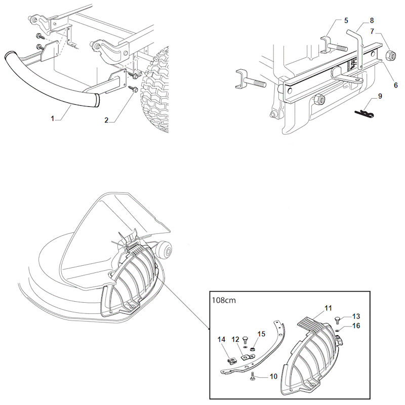 Mountfield 1534H-SD 2T1210483/M16 Accessories