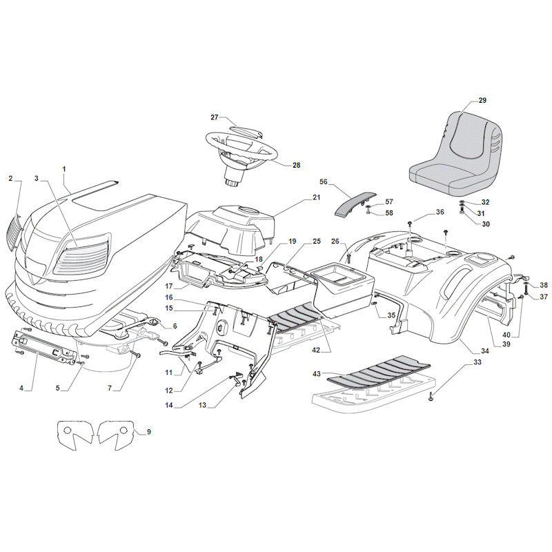 Mountfield 1534H-SD 2T1210483/M16 Bodywork Spares