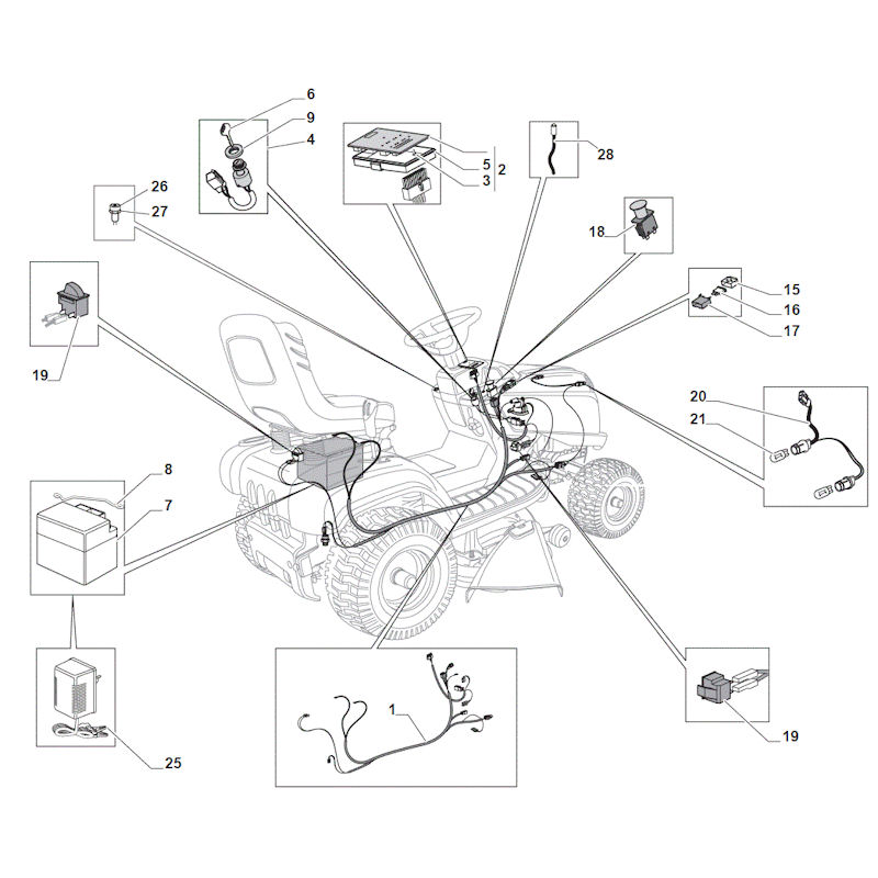 Mountfield 1534H-SD 2T1210483/M16 Electrical Spares