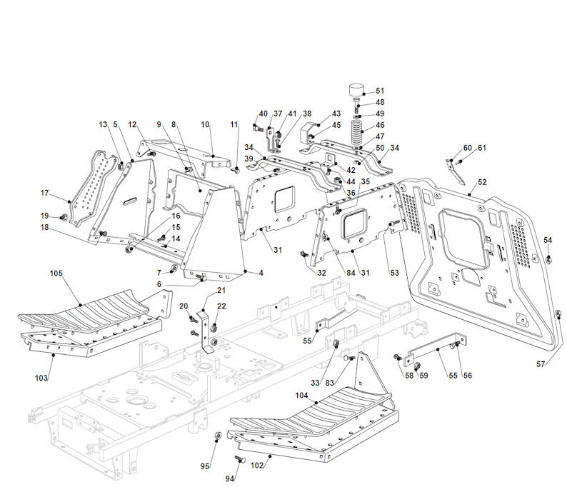 Mountfield 1636H 2T0430483/M11 Chassis Frame Spares