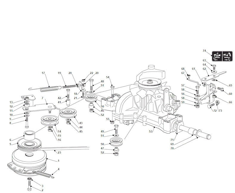 Mountfield 1636H 2T0430483/M11 Transaxle Spares - 1