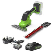 Greenworks G24SHTK2 24V Grass Shrub Shear KIT inc Battery and Charger 