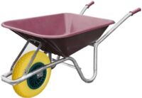 Polypropylene Barrow with Flatproof Tyre 90L - Burgundy