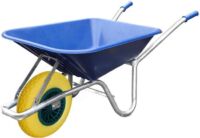 Polypropylene Barrow with Flatproof Tyre 90L - Blue