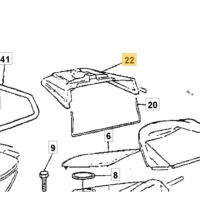 M4373 Mountfield Princess Grasscatcher Upper Lid Top